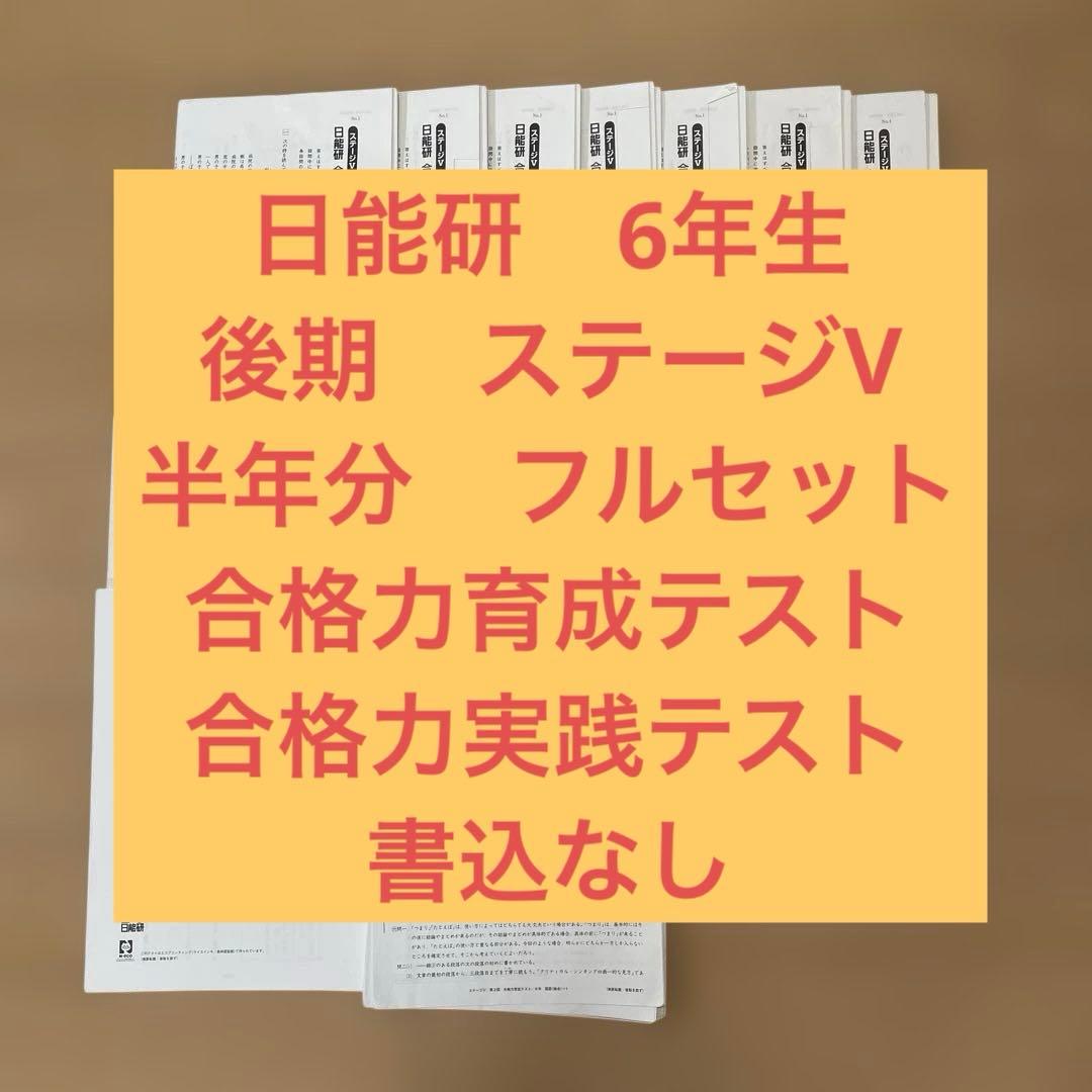 日能研　6年生　後期　合格力育成テスト　合格力実践テスト　半年分