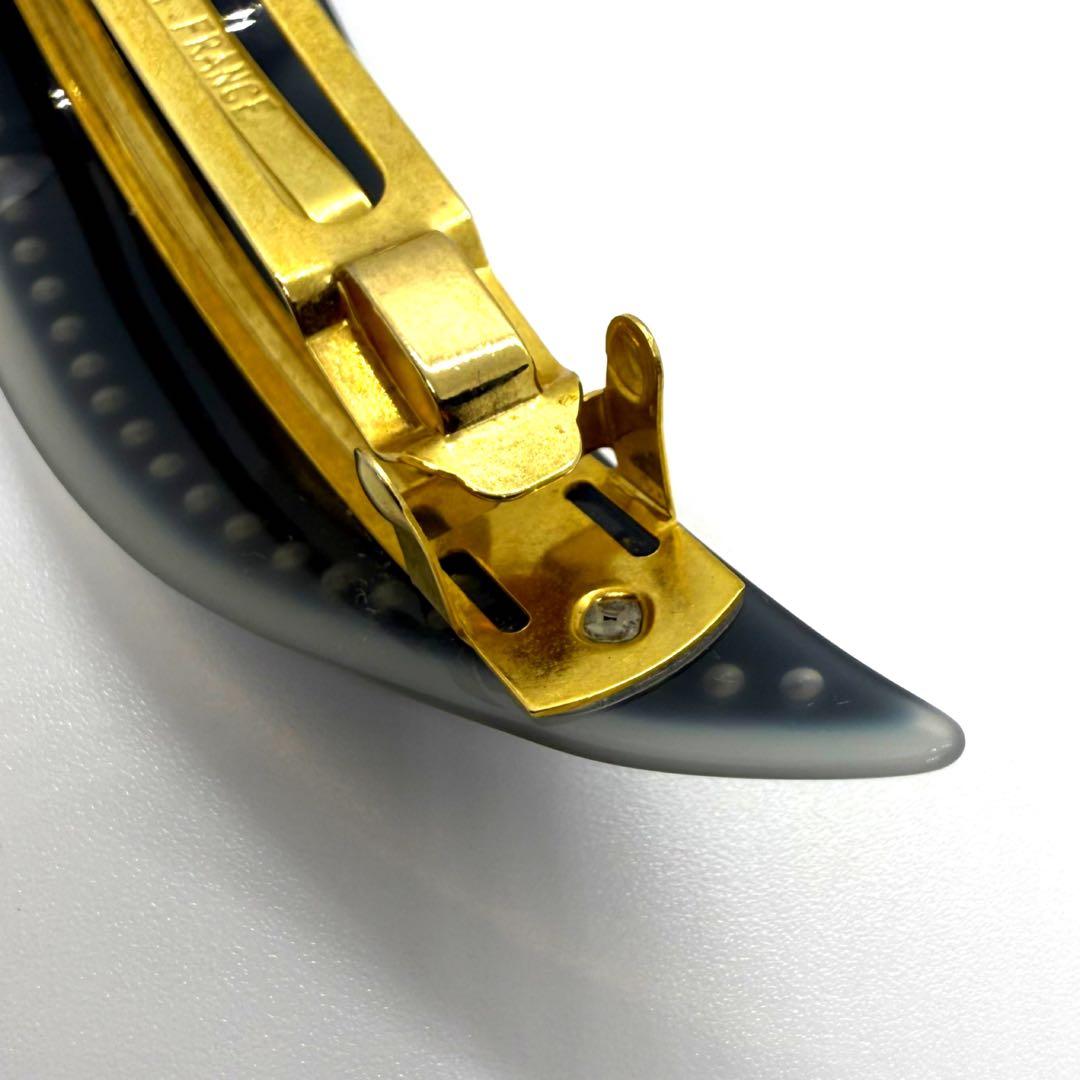 アレクサンドルドゥパリ バレッタ ブラック ラインストーン フランス製