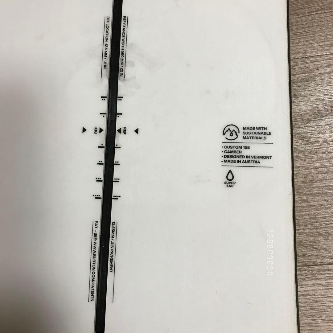 マ*ー様 Burton Custom キャンバー 158 カスタム ホワイト22