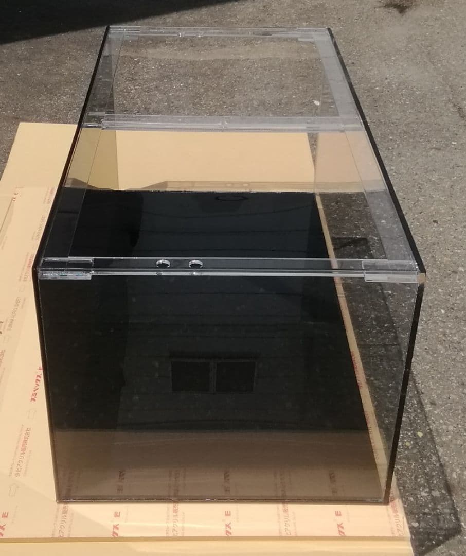 アクリル水槽 二面黒 四面10㍉ W1200 D600 H450 佐川急便発送
