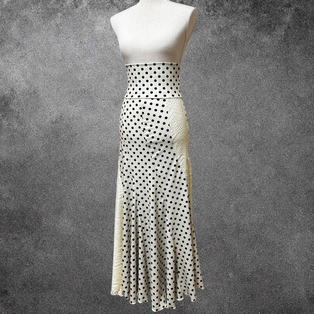 エスカルゴファルダ　水玉×レース重ねデザイン　1点もの