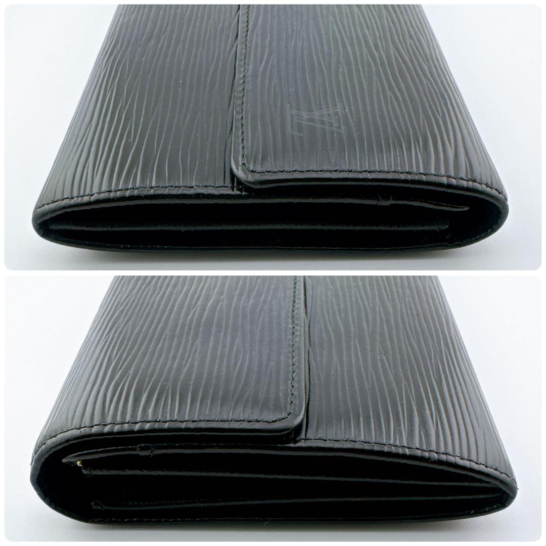 ルイヴィトン ポシェット ポルトモネ クレディ エピ ノワール 黒 長財布