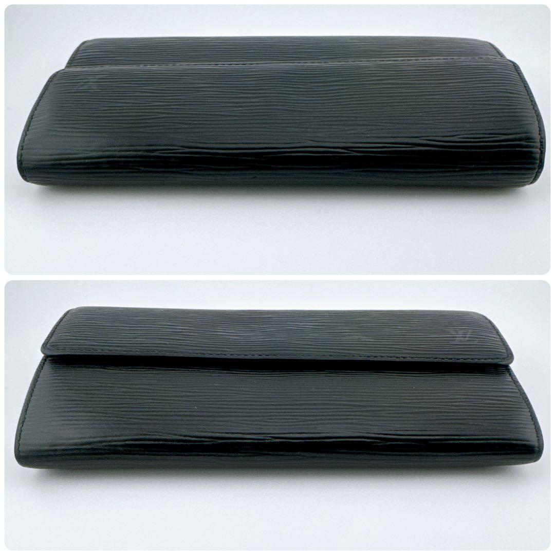 ルイヴィトン ポシェット ポルトモネ クレディ エピ ノワール 黒 長財布