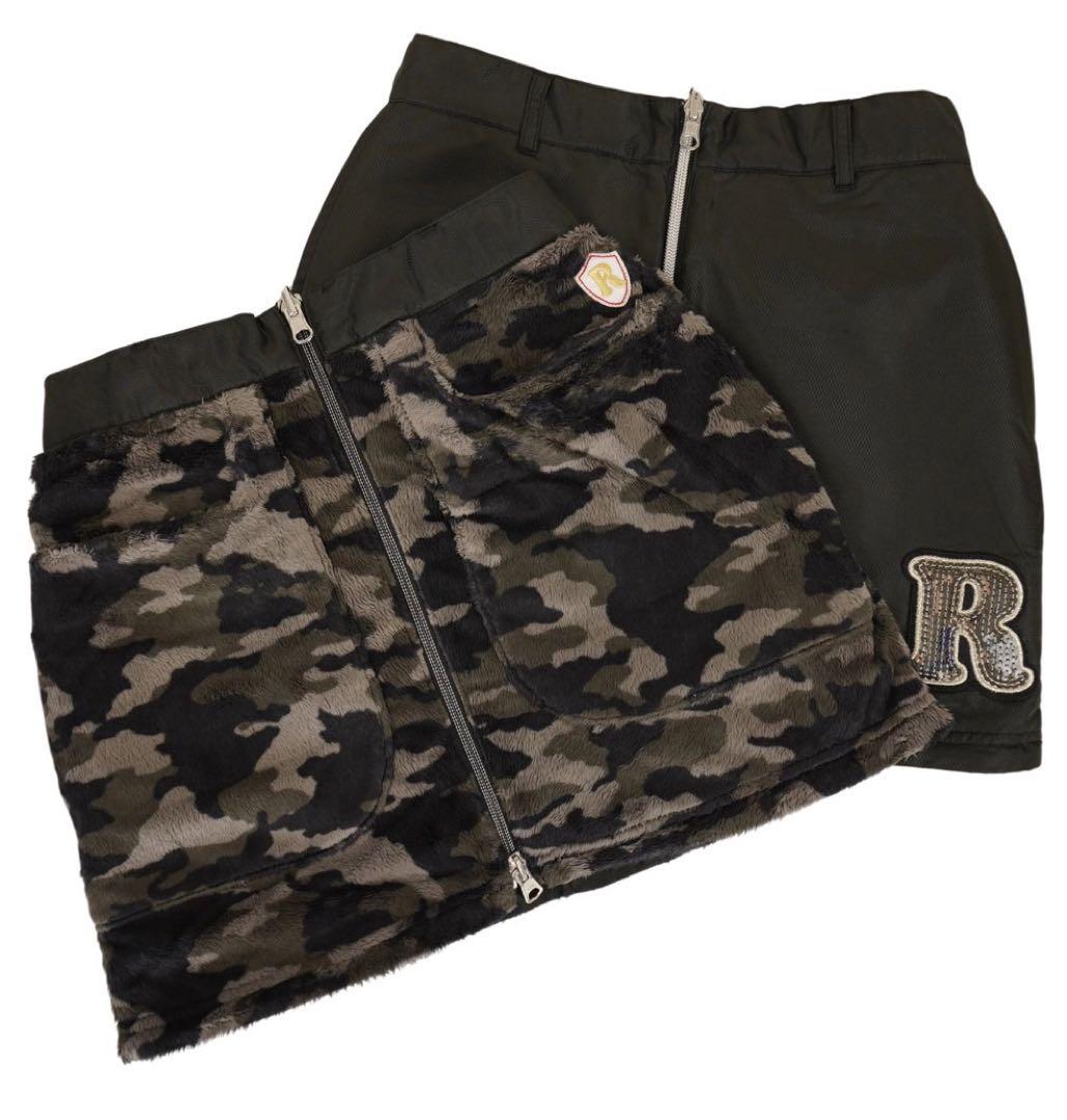 【新品】ラッセルノ 迷彩 ミニスカート 0サイズ ゴルフウェア 秋冬