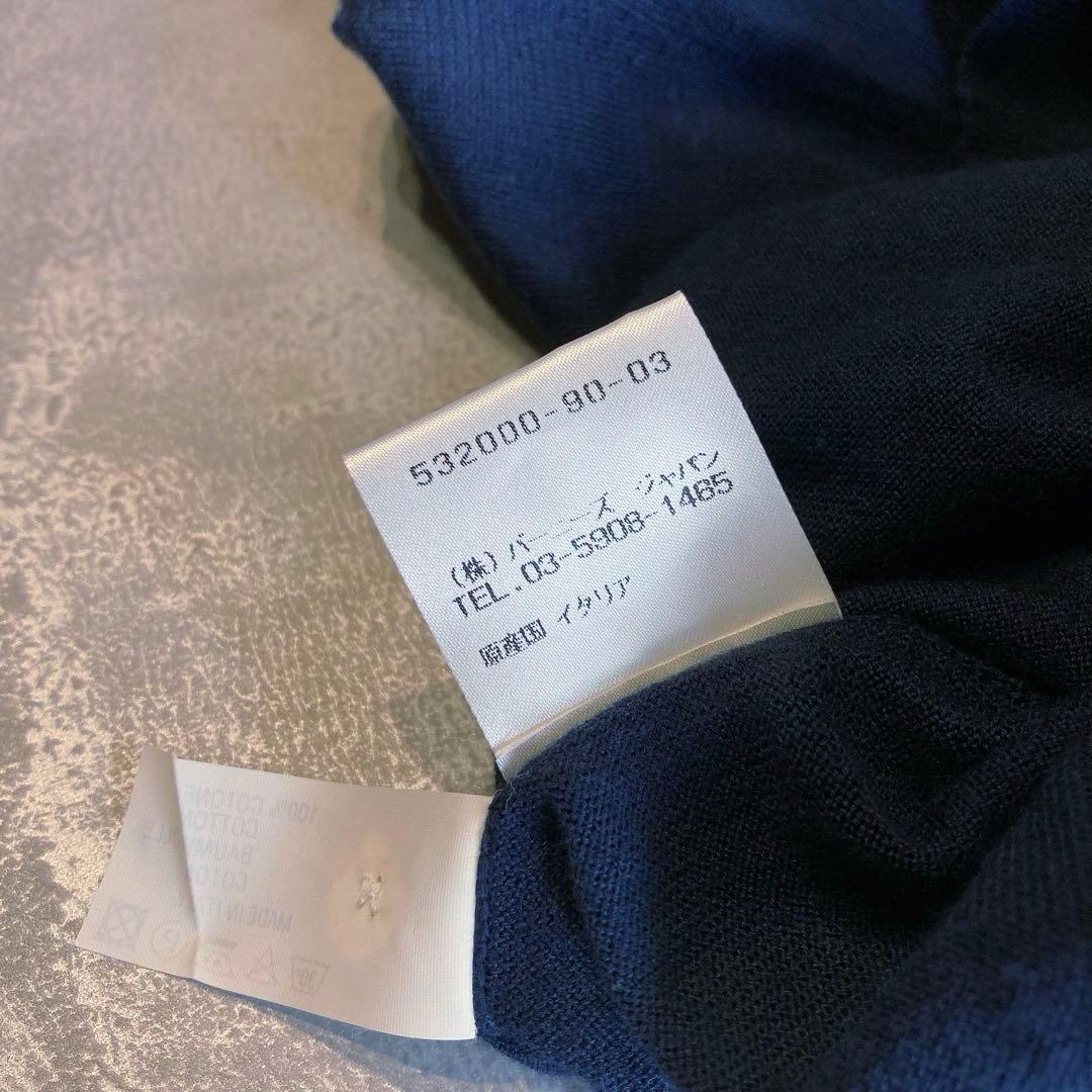 SVEVO 半袖 ポロシャツ ニット 46 ネイビー 綿100% イタリア製