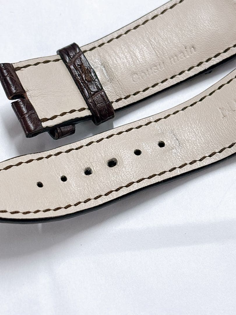 ブランパン 純正 22mm クロコ ベルト バンド ブラウン メンズ