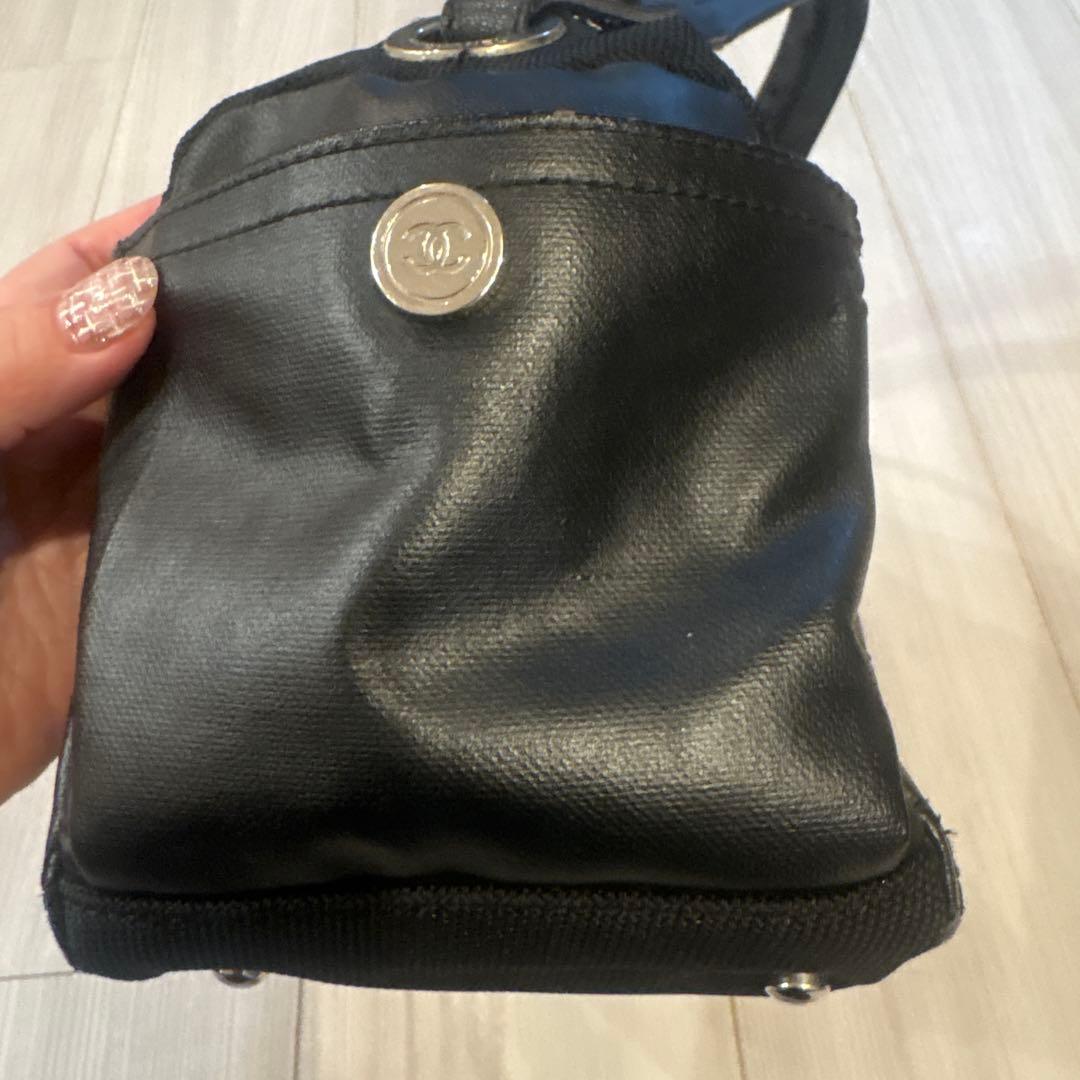 格安正規品新宿伊勢丹購入CHANEL パリビアリッツ　ハンドバッグ　黒
