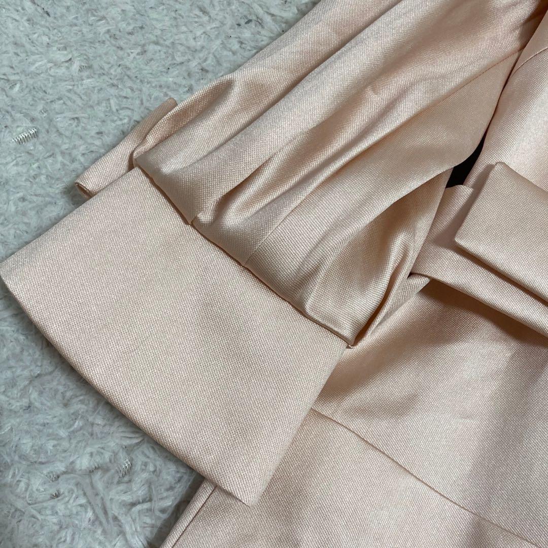 《良品》 Rene スプリングコート ベビーピンク 36 リボン シルク混