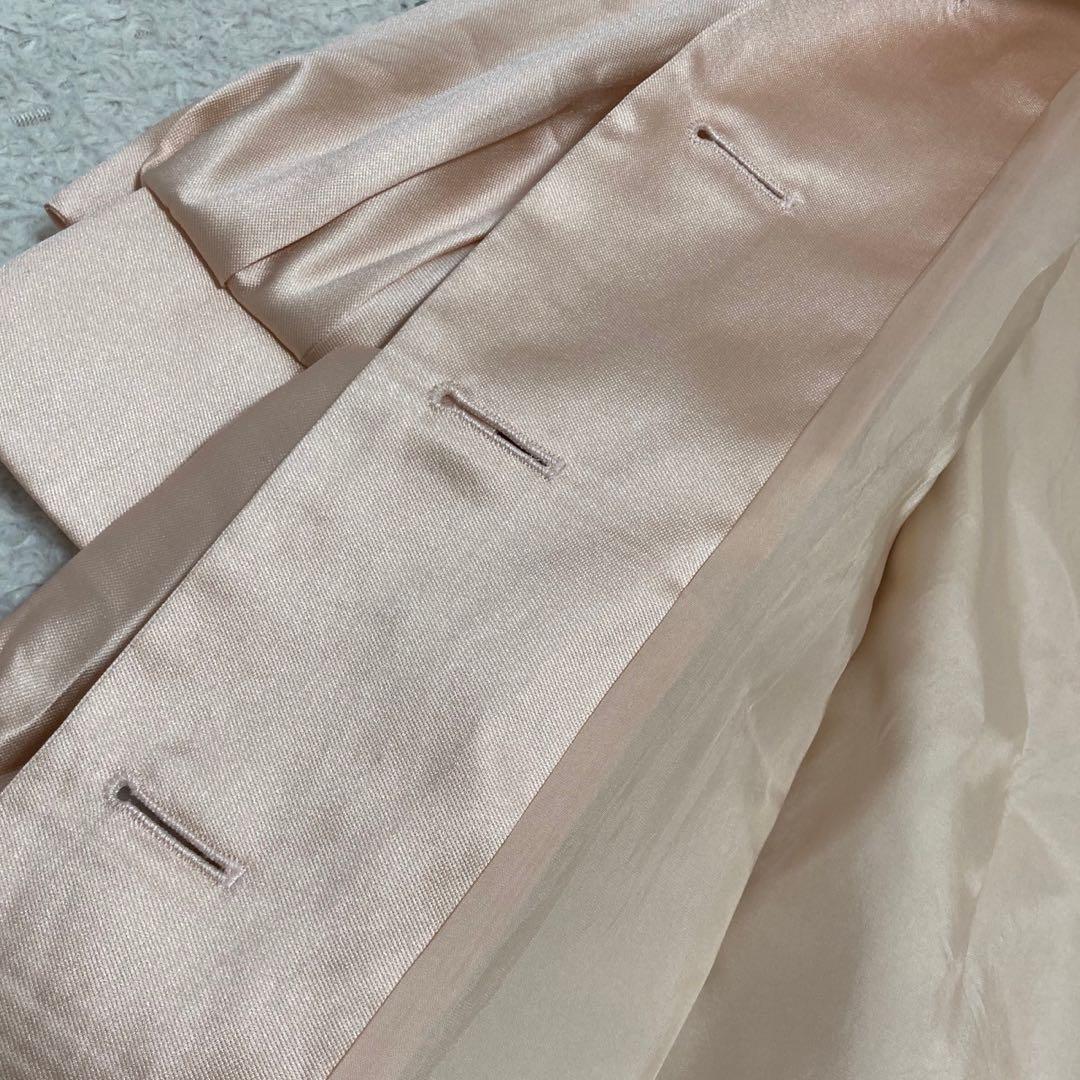 《良品》 Rene スプリングコート ベビーピンク 36 リボン シルク混