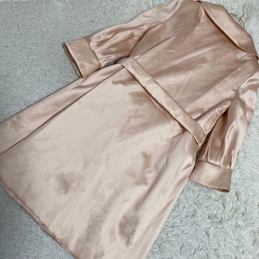 《良品》 Rene スプリングコート ベビーピンク 36 リボン シルク混