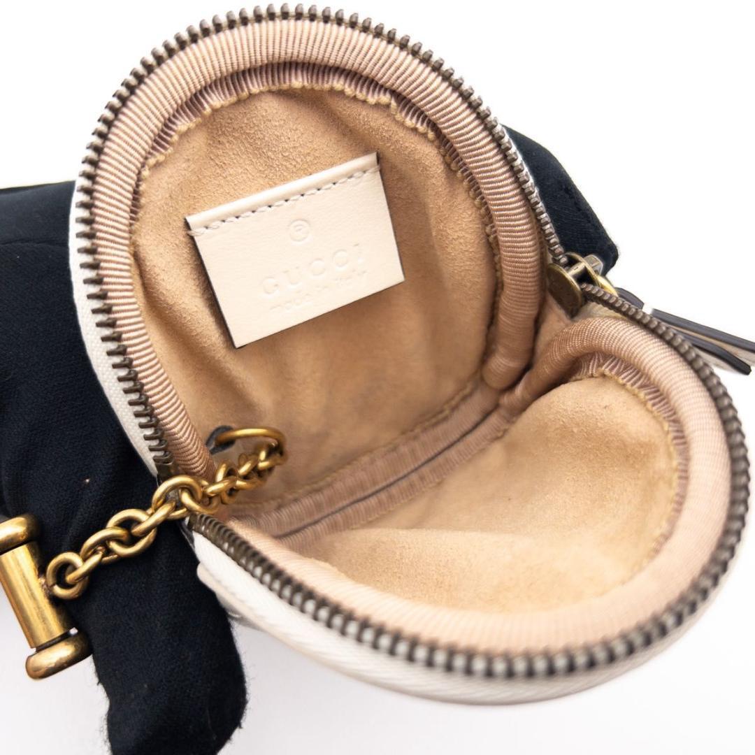 【SALE】GUCCI GGマーモント　キルティング　ケース　小銭入れ　白