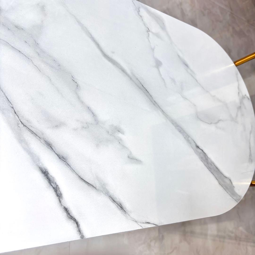 送料込　取説付　素敵　レガートコーヒーテーブルL ゴールド×マーブル