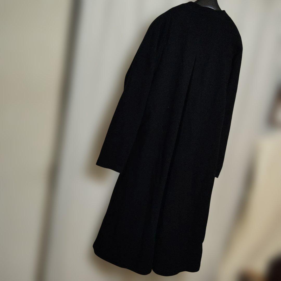 Y's ブラック ダブルブレスト ロングコート2