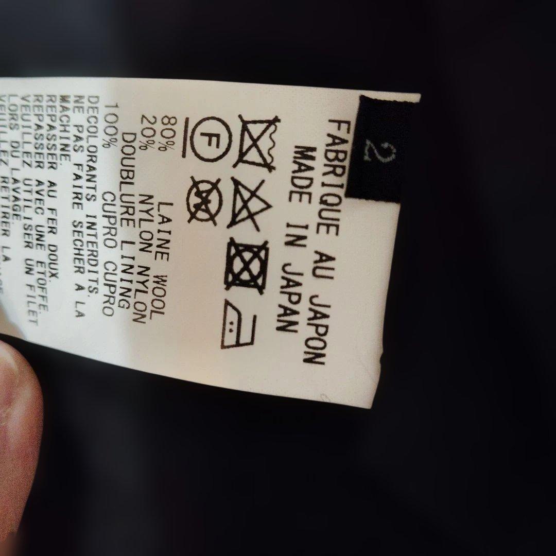 Y's ブラック ダブルブレスト ロングコート2