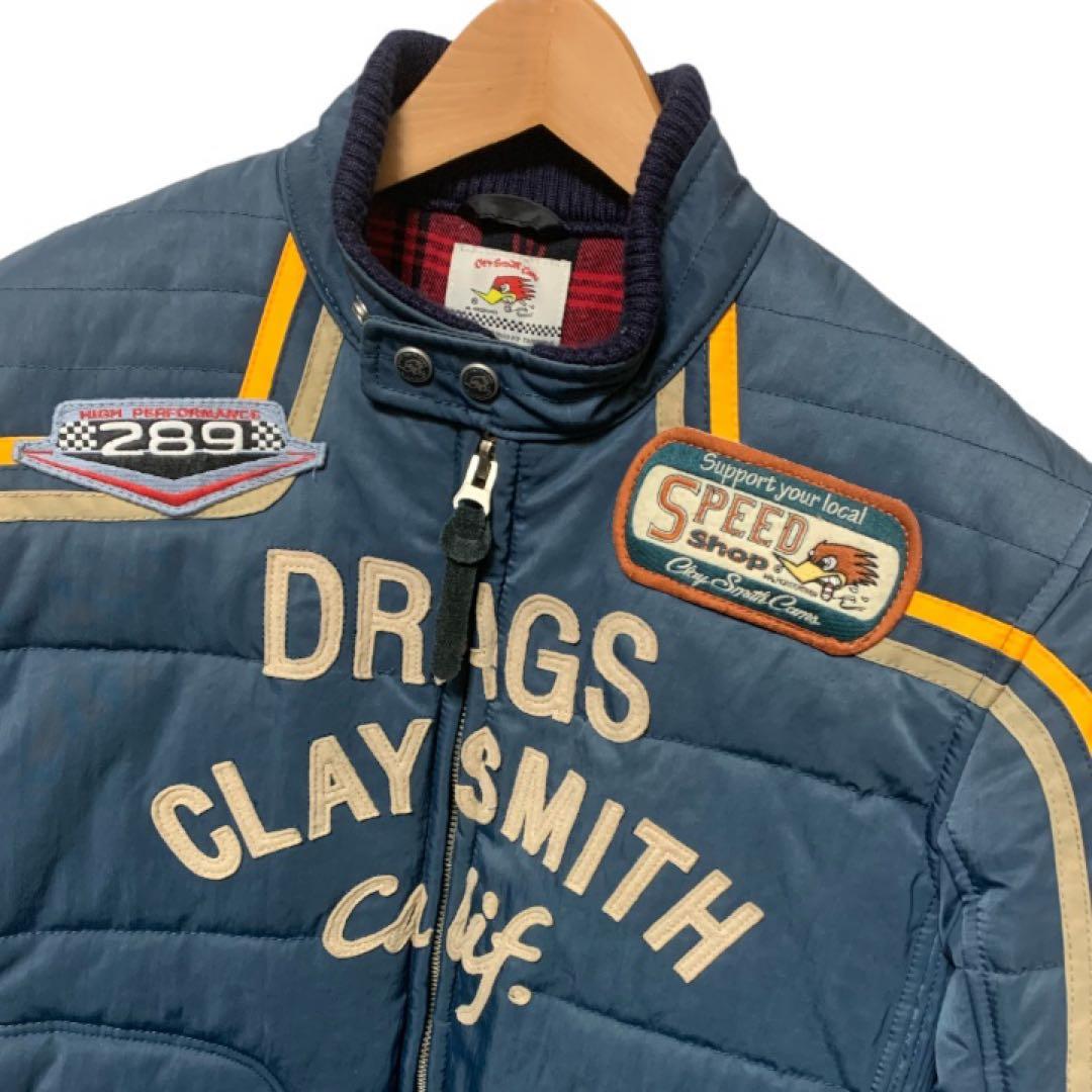 状態良好！Clay Smith CSY-7213ライダースジャケット刺繍ワッペン