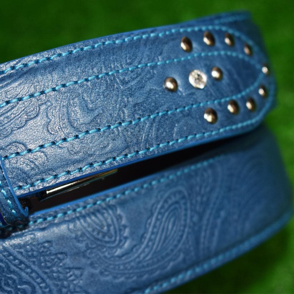 BELT FACTORY/ベルトファクトリー 型押しベルト【ブルー】 新品！