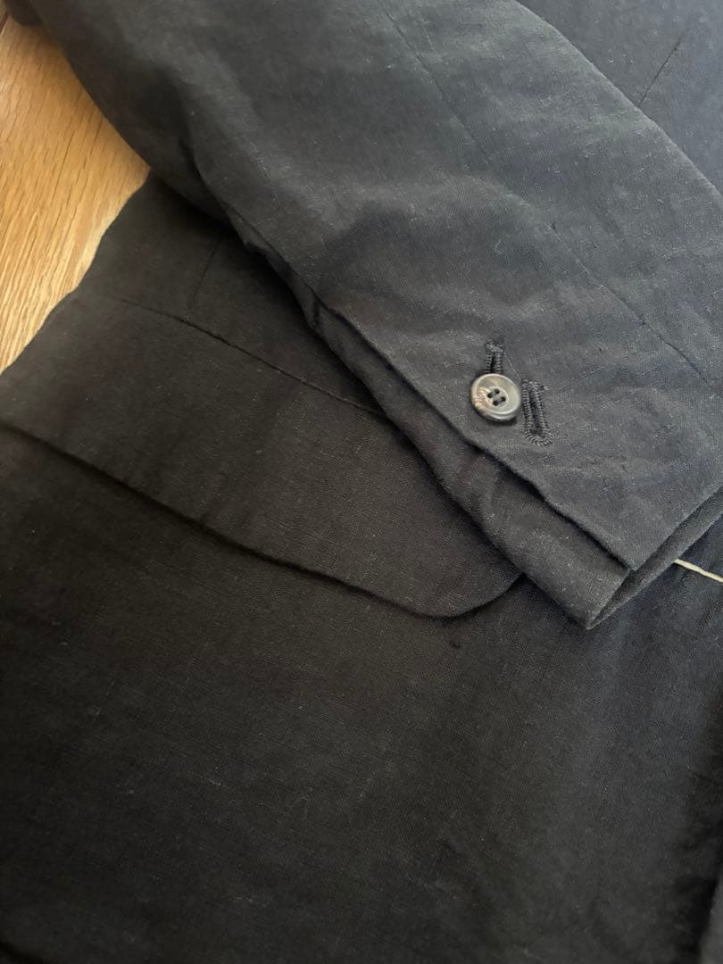 suzuki takayuki リネン 黒 テーラードジャケット