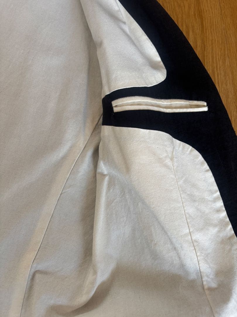 suzuki takayuki リネン 黒 テーラードジャケット