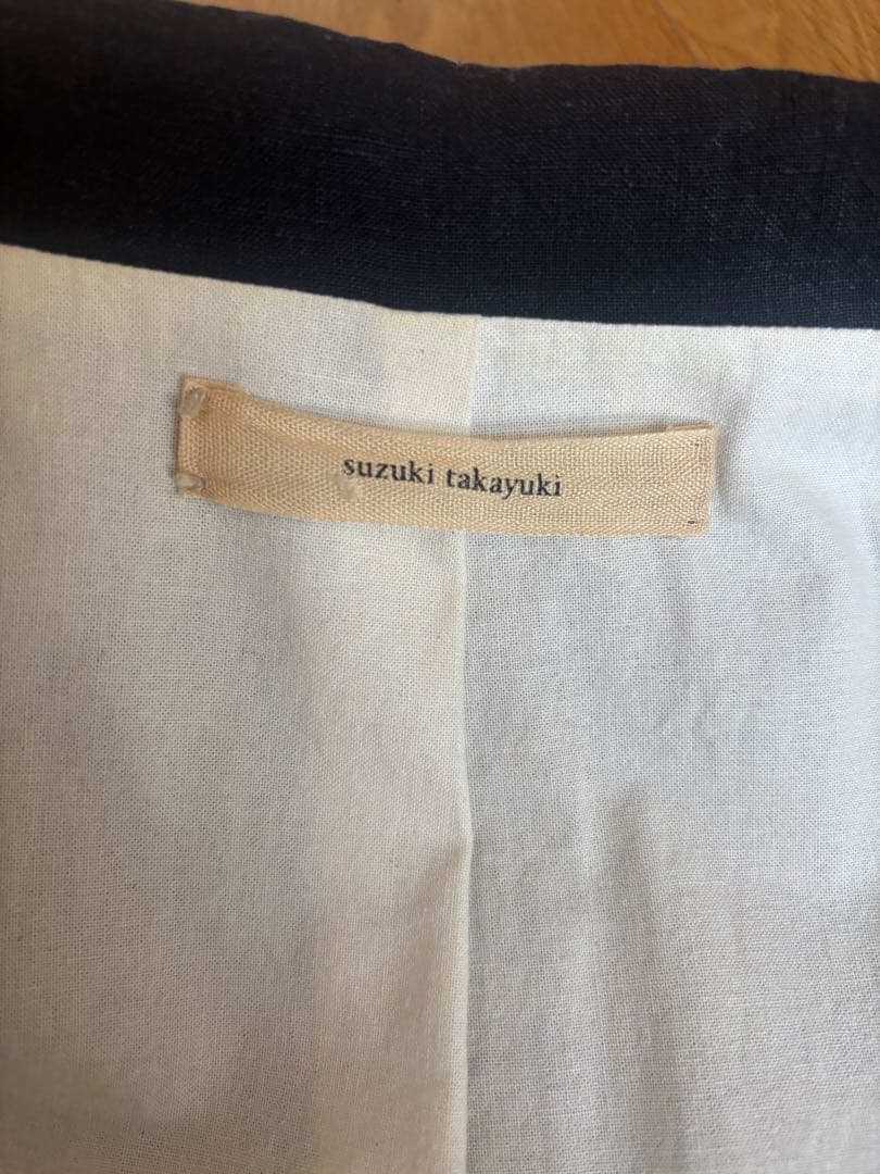 suzuki takayuki リネン 黒 テーラードジャケット