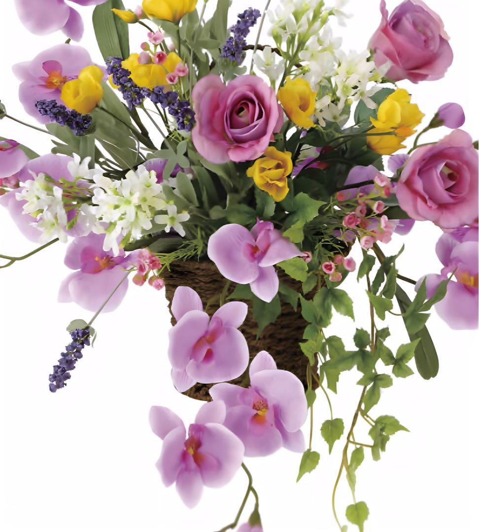 光触媒　人工観葉植物　フェイクグリーン　壁掛けスイートラベンダー