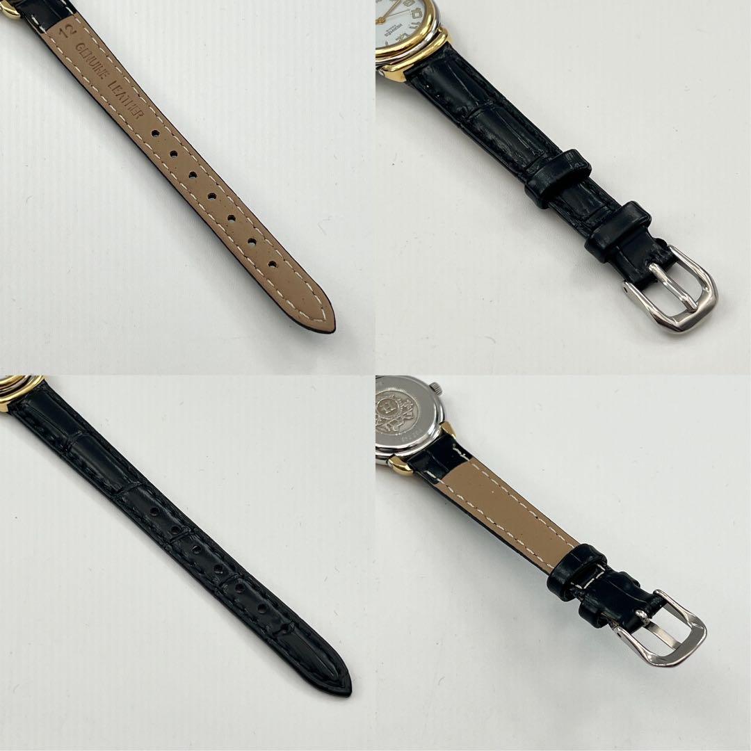 新品電池・ベルト✨　美品　エルメス　プルマン　コンビ　ゴールド　3針タイプ　QZ