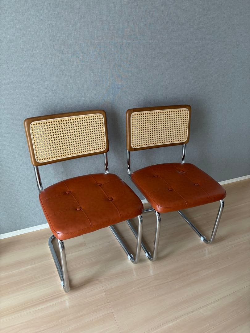 ダイニングチェア ラタン 2脚セット