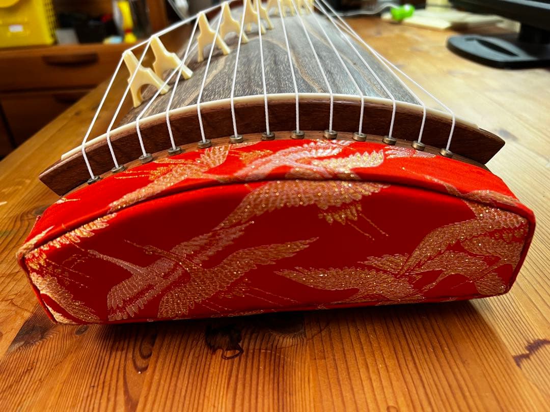 【極美品】全音 文化箏 ゼンオン 和柄カバー付き