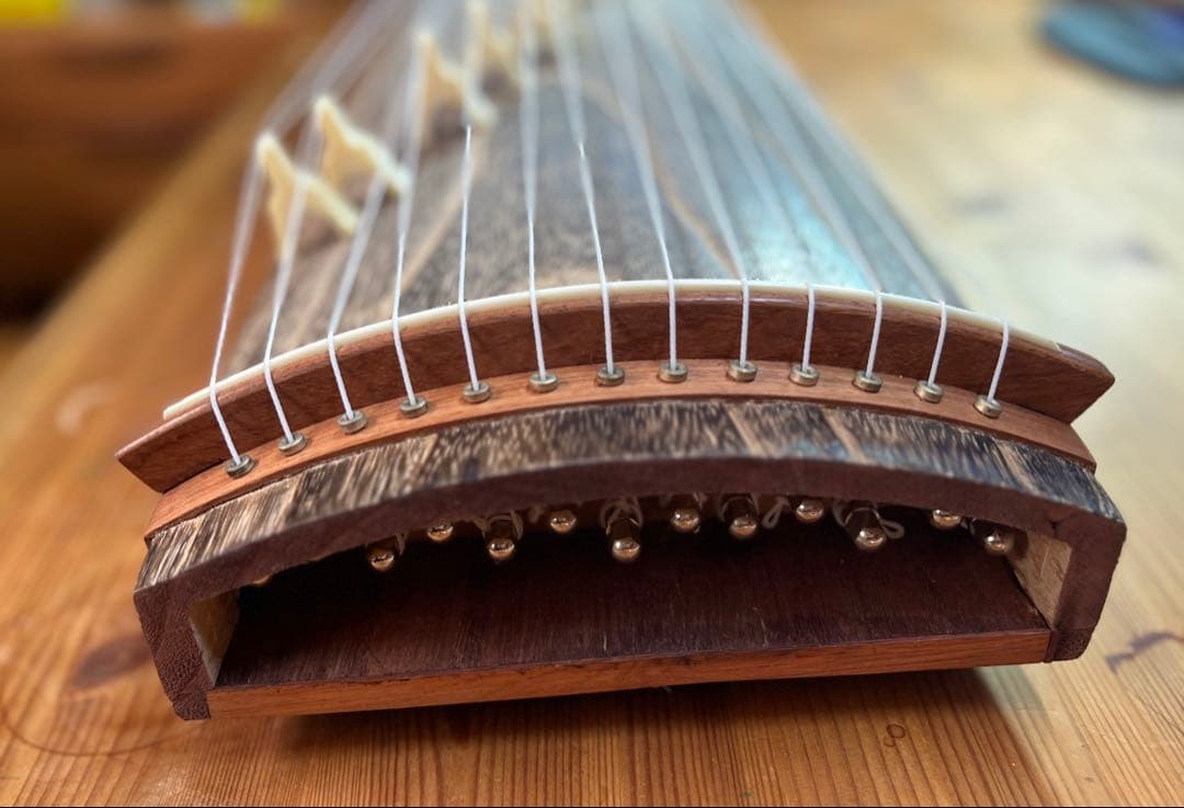 【極美品】全音 文化箏 ゼンオン 和柄カバー付き