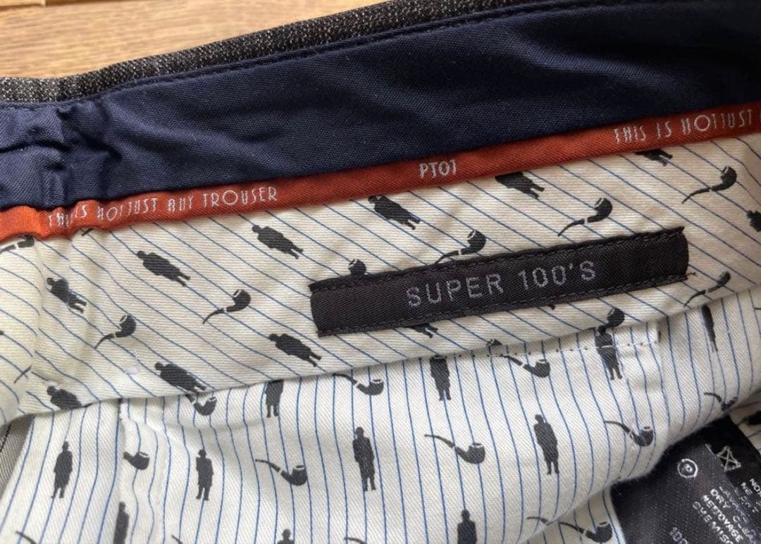 PT01 サイズ48 SUPER100 GENTLEMAN FIT スラックス