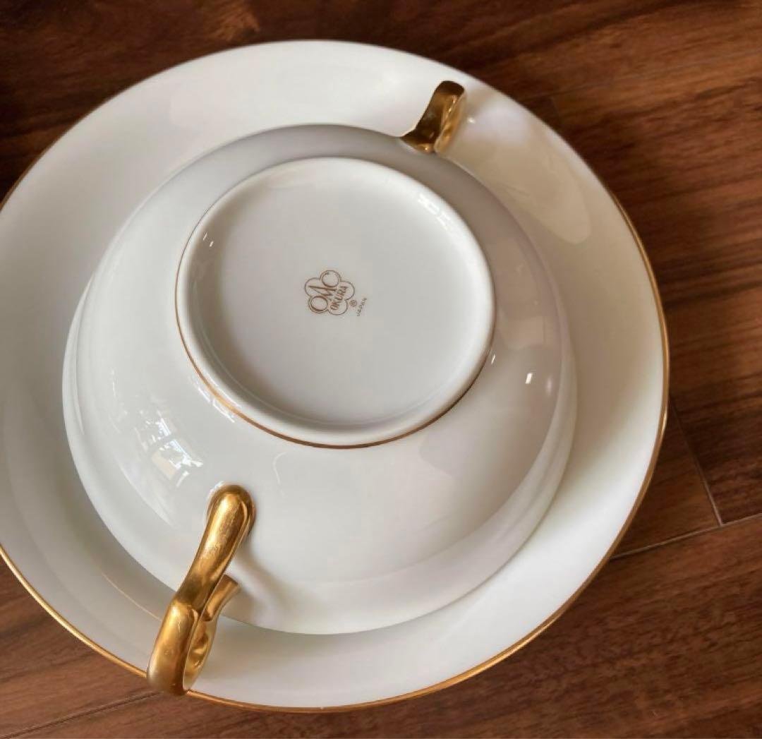 大倉陶器　大倉陶園　ゴールドライン　スープ　ソーサー　2客