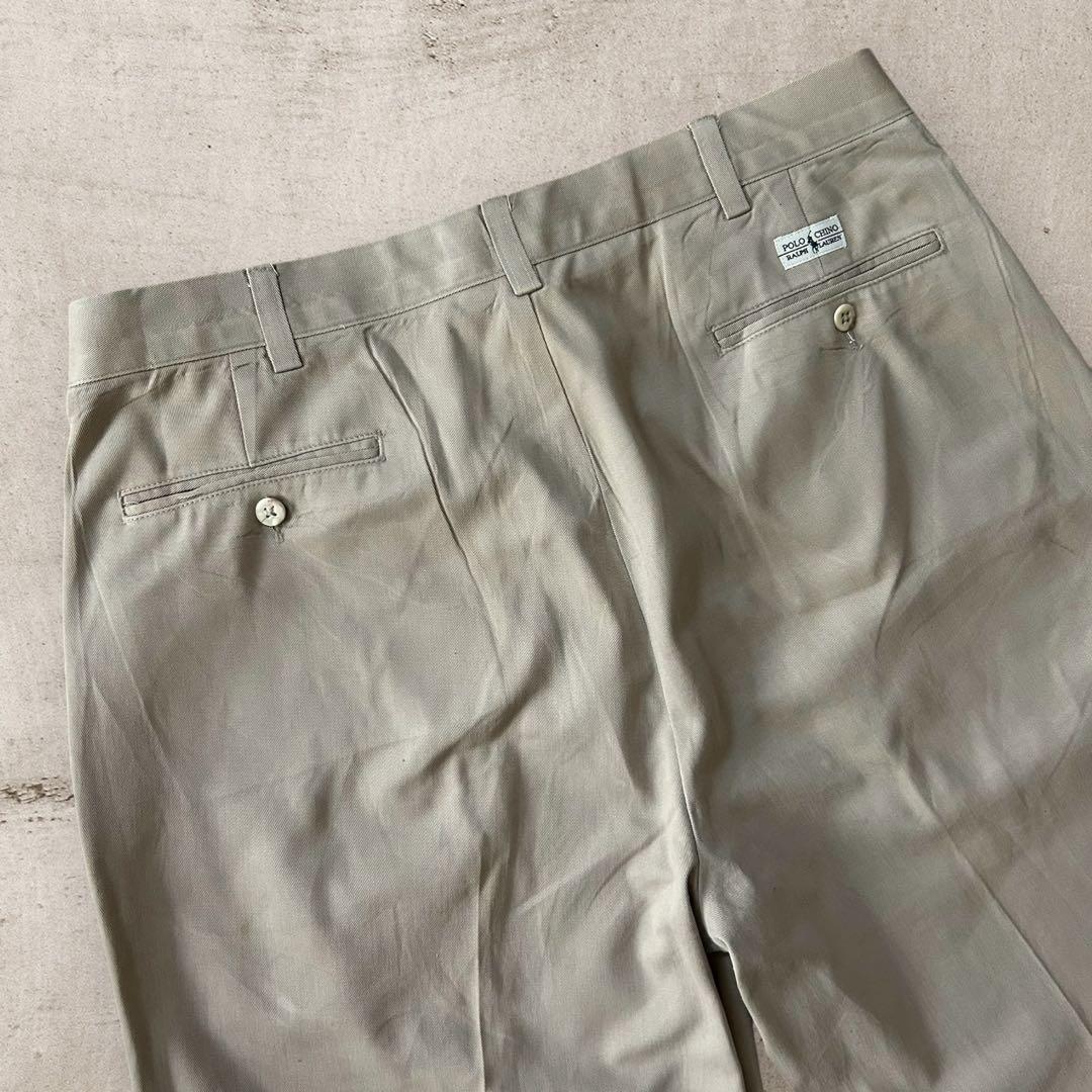 PolobyRalphLaurenANDREW90sポロチノライトベージュW36