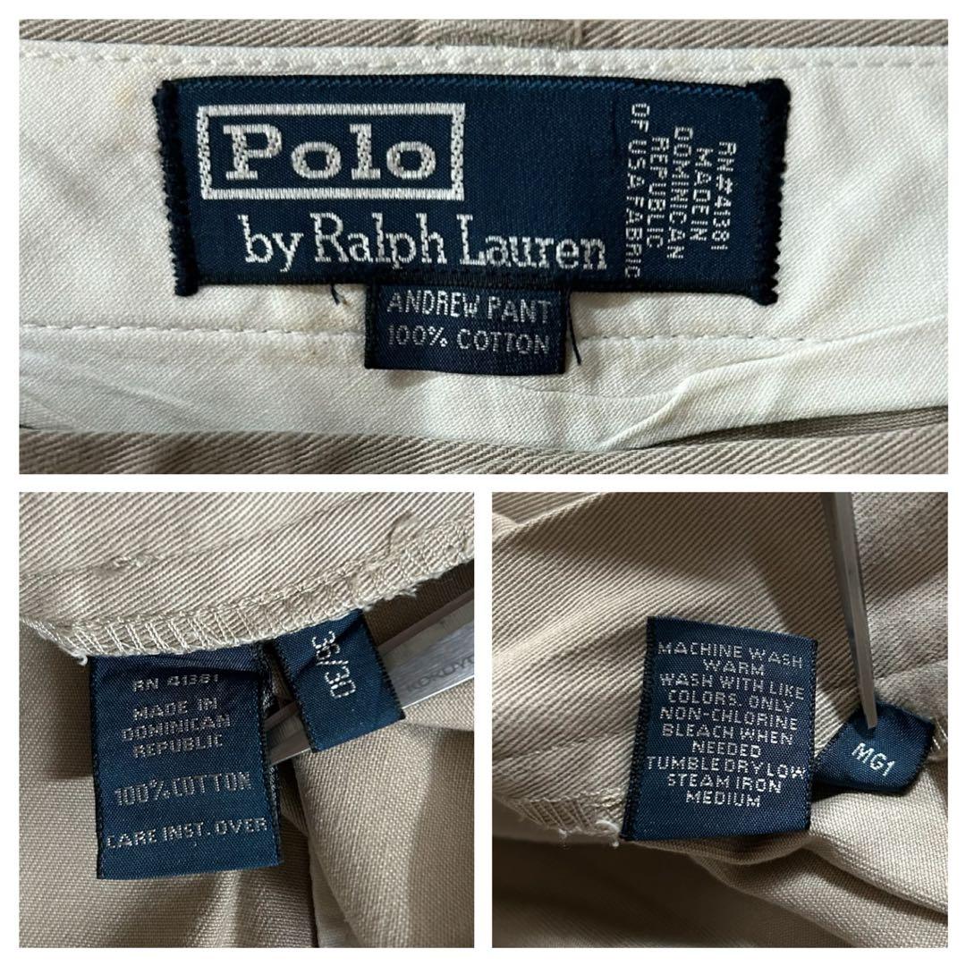 PolobyRalphLaurenANDREW90sポロチノライトベージュW36