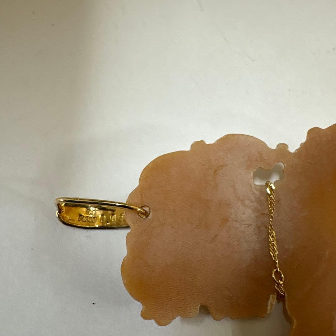 作家品　Ｋ１８　ＰＴ９００　シェルカメオ　ダイヤモンド付き　ペンダント