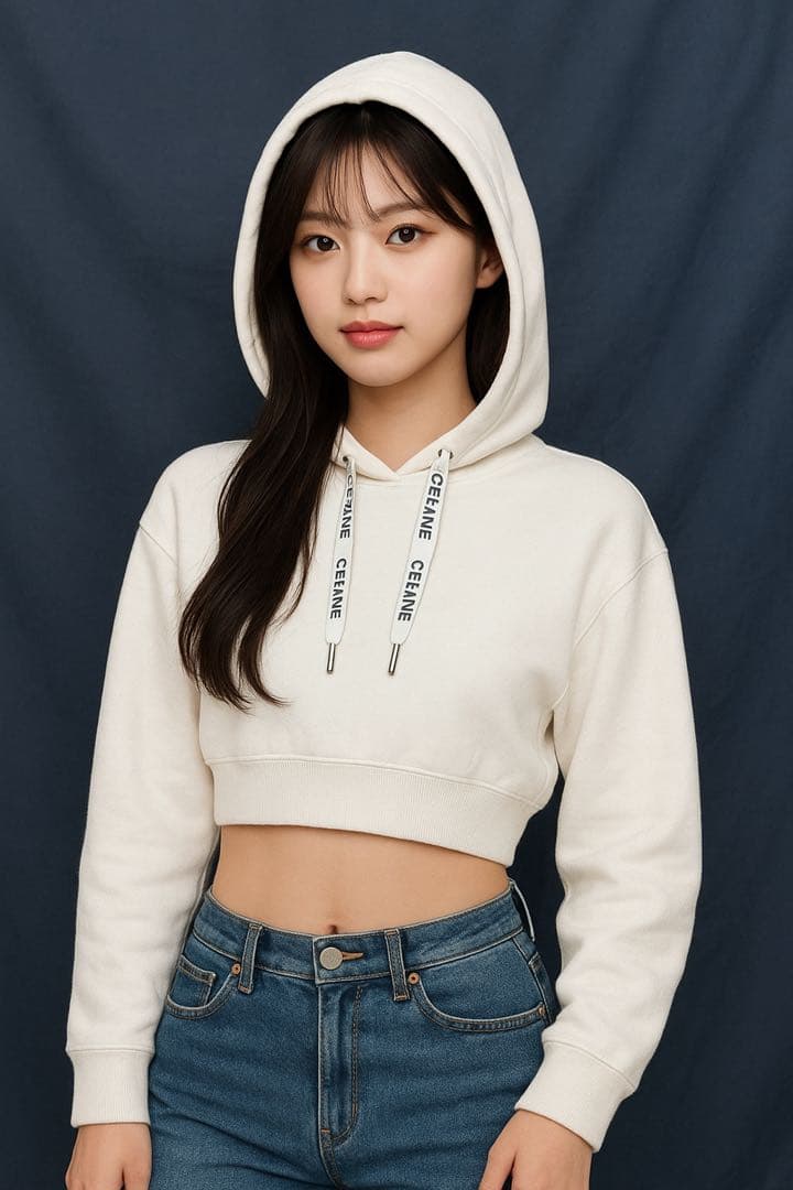 【美品】CELINE ロゴ ニット パーカー カシミヤ混 S ホワイト系