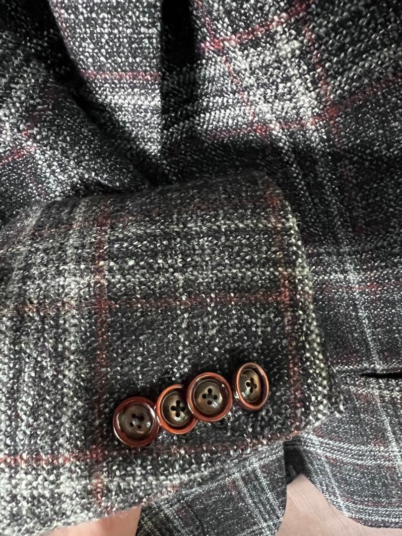 タリアトーレ　チェック柄 シングルジャケット　46サイズ