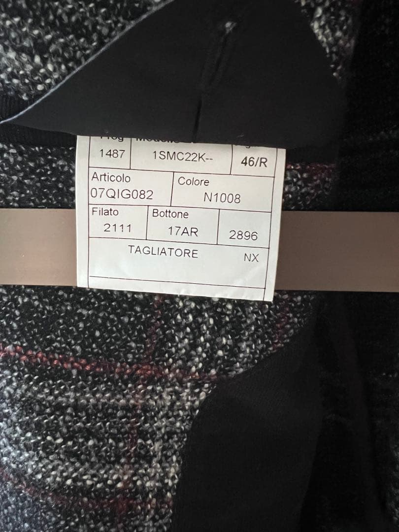 タリアトーレ　チェック柄 シングルジャケット　46サイズ