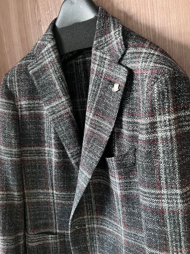 タリアトーレ　チェック柄 シングルジャケット　46サイズ
