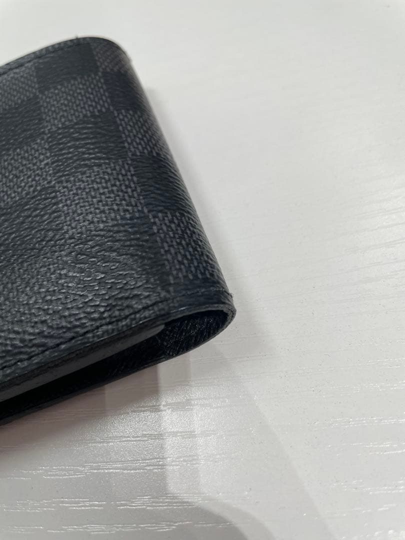 ルイヴィトン　ダミエ　ブラック チェック柄 二つ折り財布