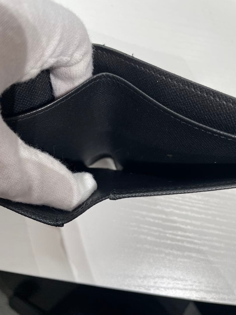 ルイヴィトン　ダミエ　ブラック チェック柄 二つ折り財布