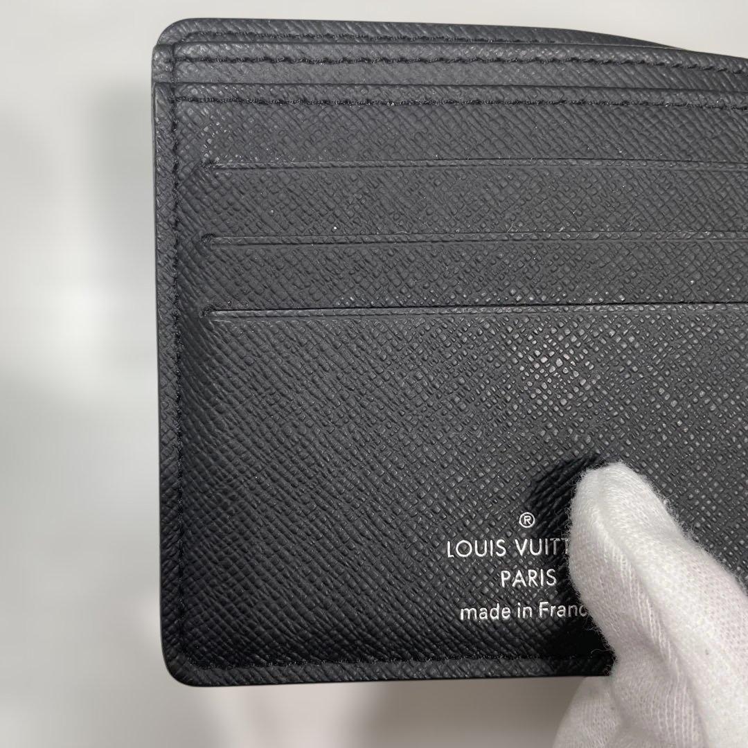 ルイヴィトン　ダミエ　ブラック チェック柄 二つ折り財布