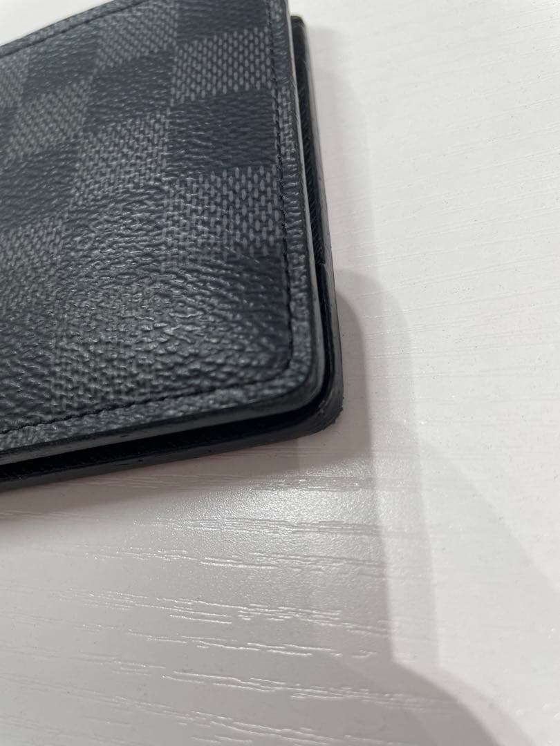 ルイヴィトン　ダミエ　ブラック チェック柄 二つ折り財布