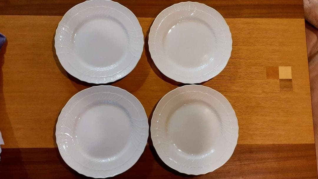 リチャードジノリ　ベッキオホワイト　ディナープレート26cm 4客セット