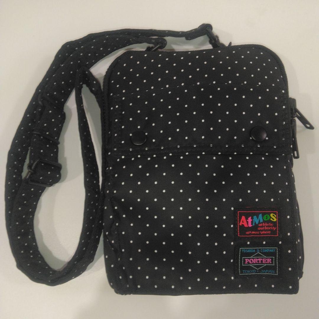 未使用品　希少　Porter × Atmos ショルダーバッグ　ドット　ブラック