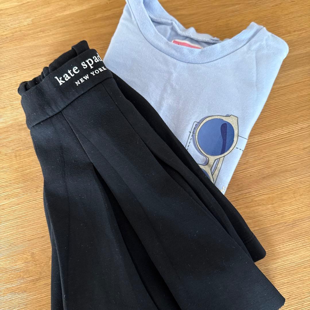 kate spade プリーツスカート 黒