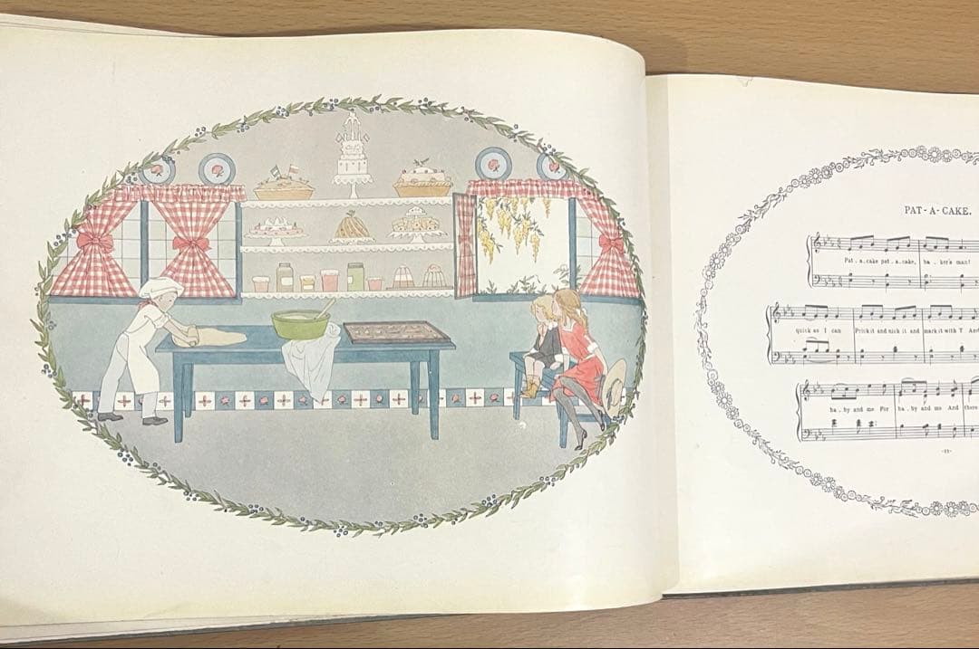 No.373希少 アンティーク洋書 古書 ル・メール 絵本 児童書　童謡