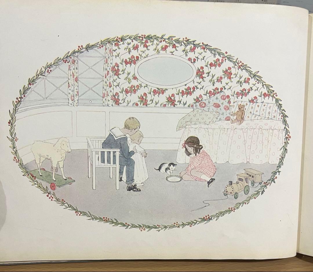 No.373希少 アンティーク洋書 古書 ル・メール 絵本 児童書　童謡