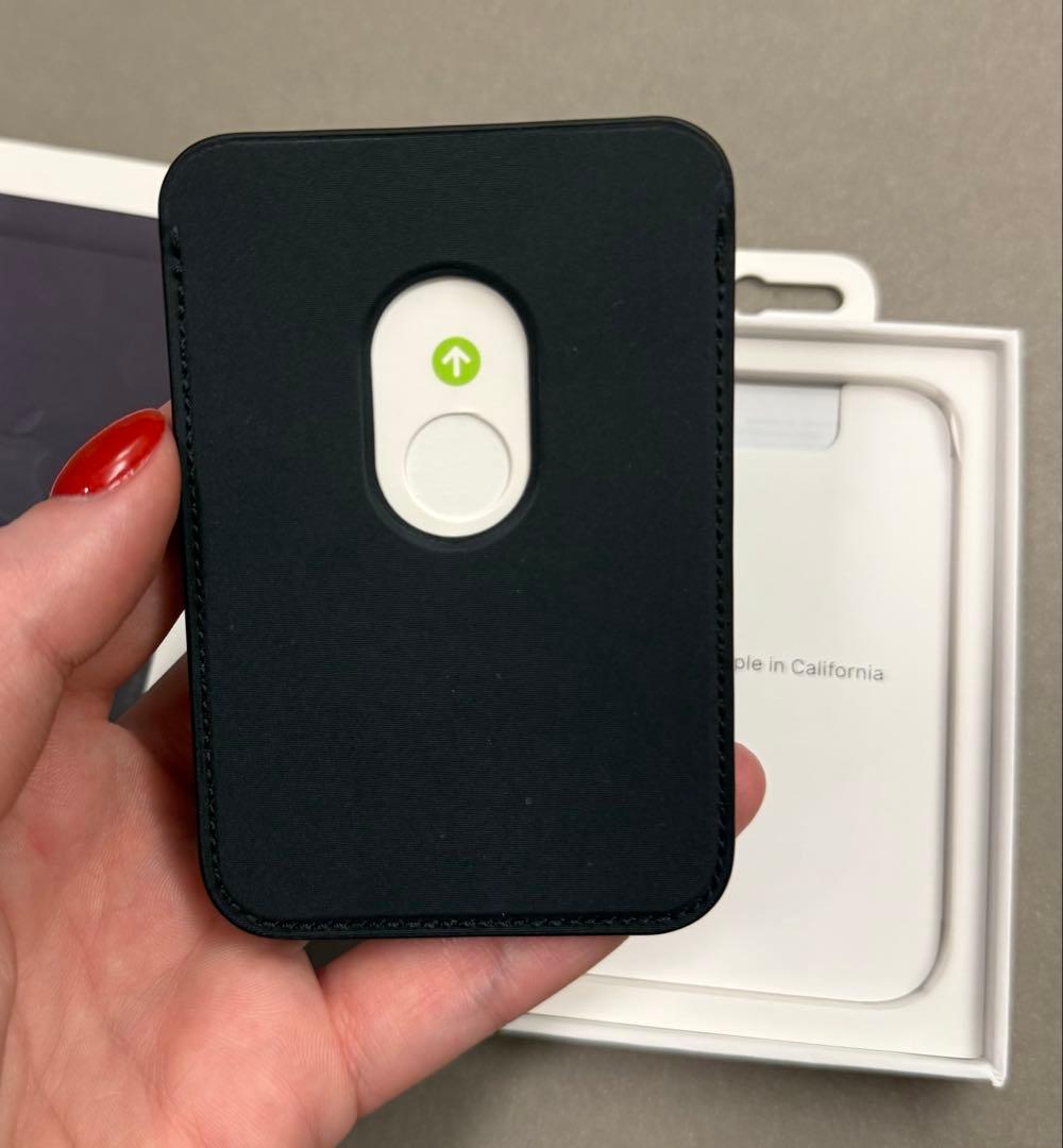 MagSafe対応iPhoneファインウーブンウォレット ブラック