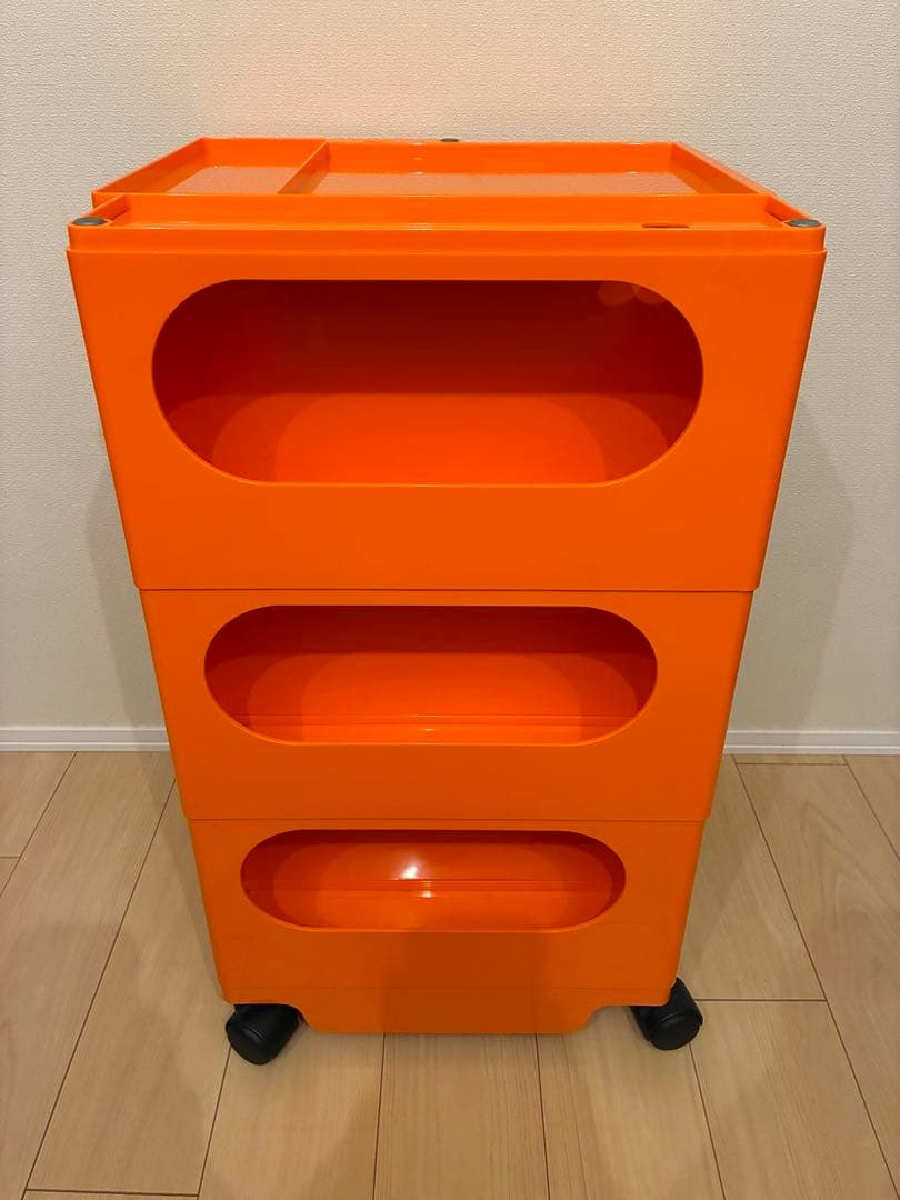 BOBY WAGON ボビーワゴン 3段3トレイ 廃盤\"オレンジ\"収納ラック