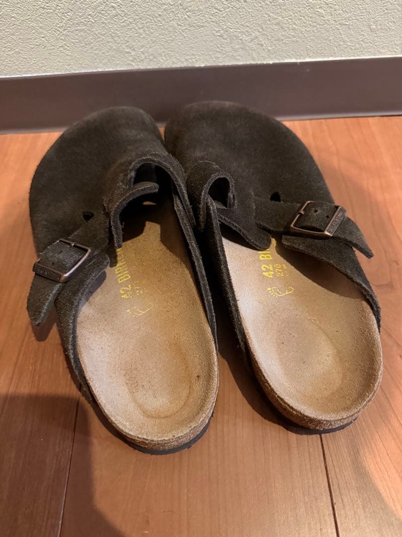 ビルケンシュトック ボストン ブラウン スエード サンダル 42