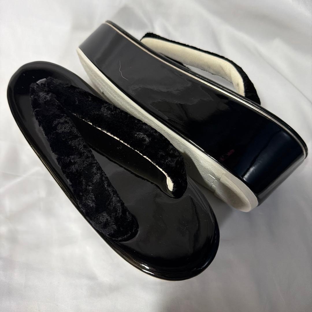 新品　振袖用　ベルベット　2026年新作　草履　バッグ　セット　黒　フリーサイズ